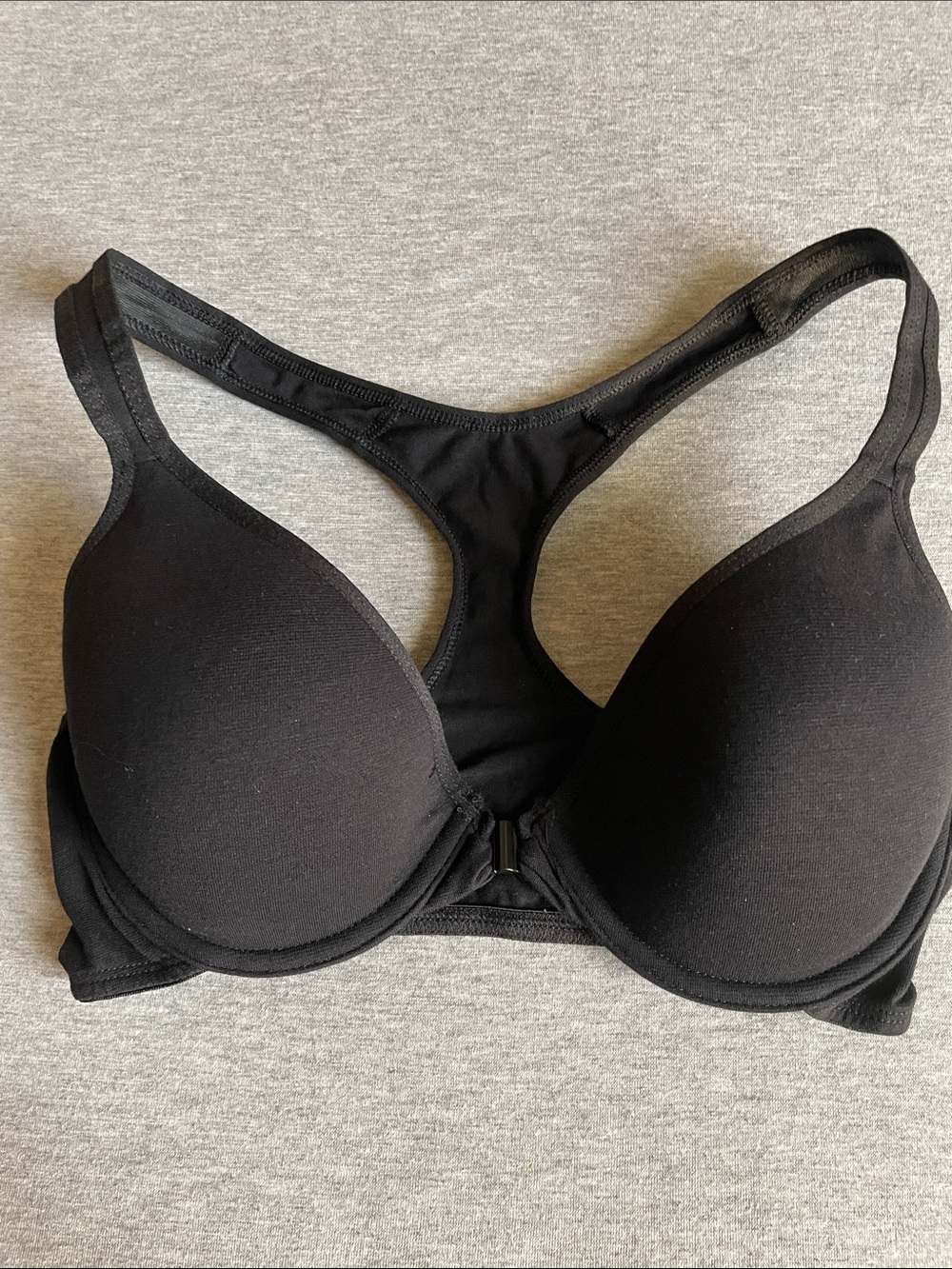 No Boundaries Black Racerback Molded Cup Sports Bra